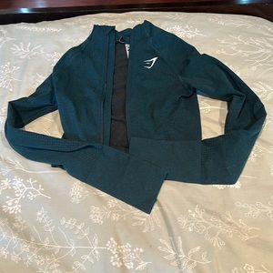 Deep Teal Marl Crop Jacket XSMALL